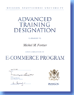 Michel Fortier Ryerson Advanced Training Designation in E-Commerce Certificate